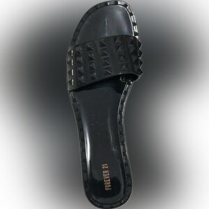 Forever 21 Studded Jelly Slides
